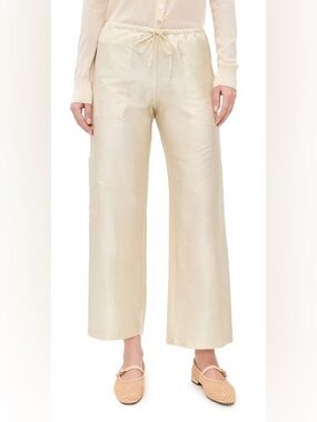 DONNI. Taffeta pant in butter yellow